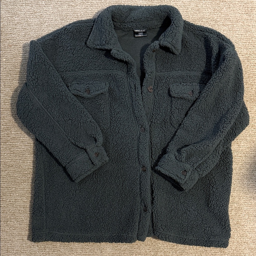 32 Degrees Dark Green Teddy Jacket